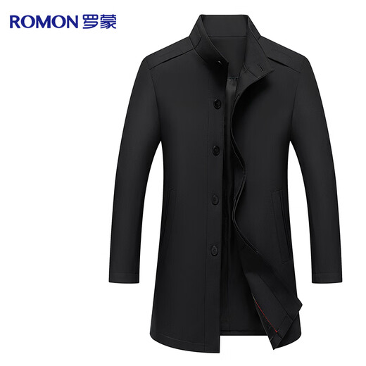 Romon trench coat for men's mid-length business casual high-end coat spring and autumn slim middle-aged dad work jacket jacket