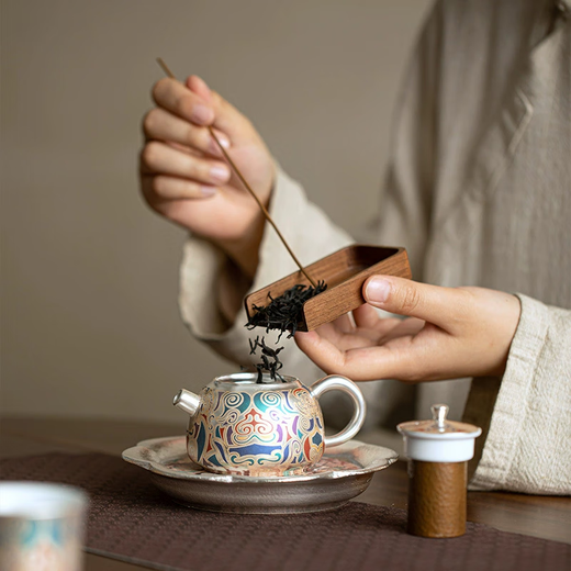 赟娅高档鎏银茶具套装送长辈礼物送老师父亲公司商务礼品老外伴手礼品 高档鎏银茶具套装