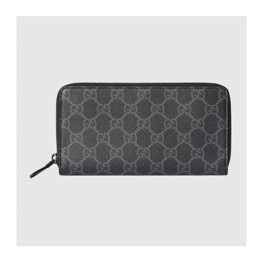 Gucci Gucci GG Emblem -Serie Voller Reißverschluss Brieftasche [neu] Schwarze Einzelgröße