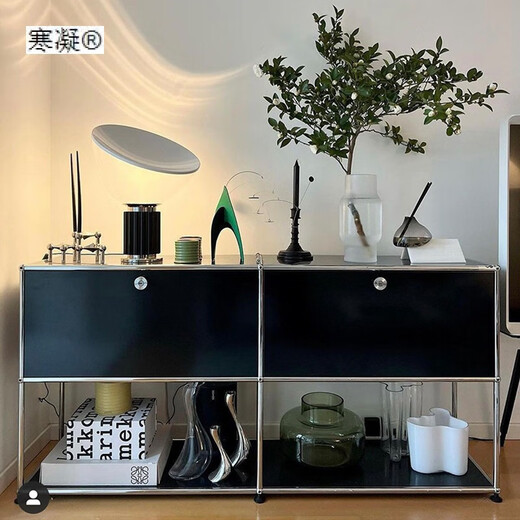 
XMSJ custom-made medieval USM module combination side cabinet stainless steel TV cabinet modern simple ins storage cabinet household use TV cabinet 9227*35*35