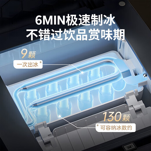 Thermos ice machine household small ice machine mini dormitory fully automatic bullet ice