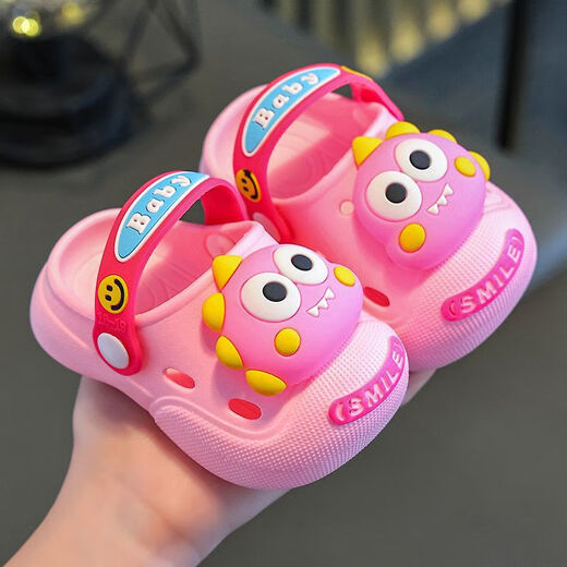 Meow Miow Kinderschuhen im Sommer leichter Auto Dinosaurier Sandalen Jungen und Mädchen Anti-Rutsch-Strandlochschuhe Kinder-Hausschuhe weiße Auto (mit heller Größe) 22-23 (Innenlänge ist ca. 14,5 cm)