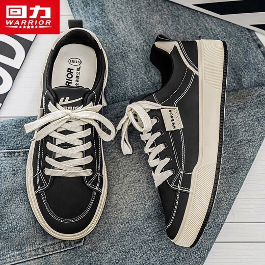 Warrior men's shoes classic retro sling shoes versatile fashion casual sneakers J403MJ black 43