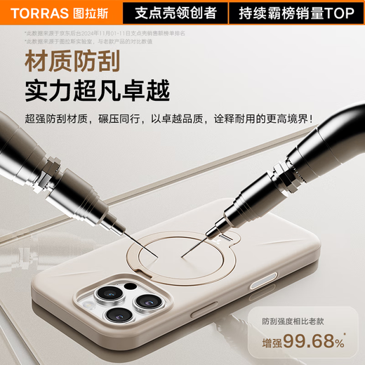 图拉斯支点壳QPro【高端时尚款丨相机按键全包】 适用苹果16promax手机壳iphone15pro旋转支架14磁吸防摔 【沙漠金】相机按键全包 【iPhone16ProMax】
