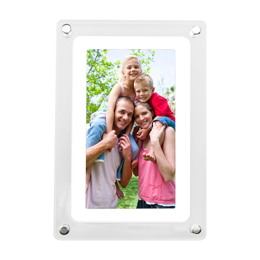 OWNEW high-definition digital photo frame acrylic electronic photo album display photo video player electronic photo frame table gift souvenir customization 5-inch rechargeable 8G memory