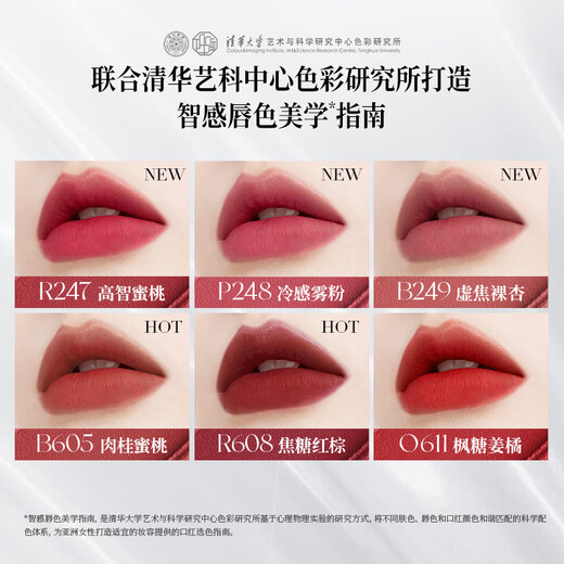 Farbschlüssel Lip Gloss Lip Hell Lippenlippenmatt Matt Mirror Studenten nicht einfach zu mahlen, um Pokal-Anti-Sweat-offizielles Spiegellicht zu mahlen [2.5 Version] R702 leicht betrunkenes Datum rein