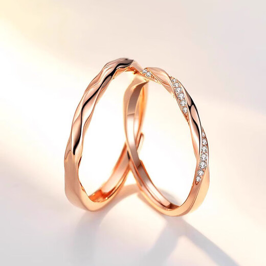 MZMZ Mobius couple ring PT950 platinum pair wedding engagement Valentine's Day birthday gift for girlfriend light luxury model-couple ring
