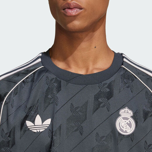 Adidas Herren-Fußball-Shirt Neue Real Madrid Fußballuniform Casual Culture Retro Sports kurzärmeliges Trikot-T-Shirt Ji9481 M