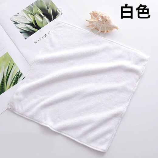 Chenzhi Shangpin household cleaning rags polyester scouring pads fine fiber towels car wiping towels thin small square towels yellow rags 10 pieces with lanyard 30*30CM