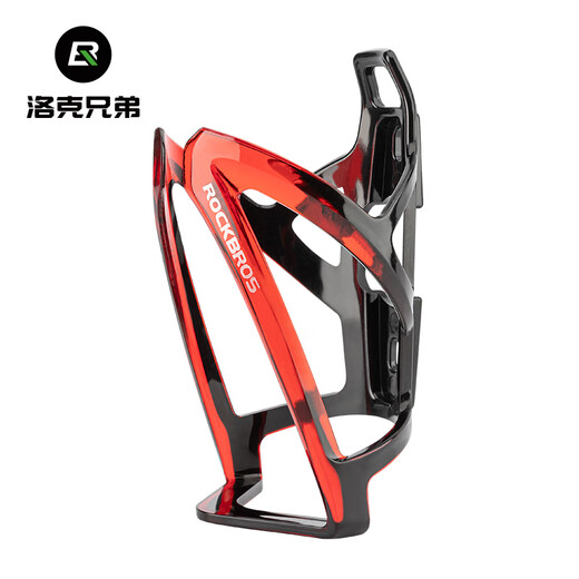 Rock Brothers Bicycle Water Bottle Cage Colorful Road Bike Mountain Bike Water Cup Holder Cycling Bracket Equipment Accessories Ultra-Light Water Cup Holder Black and Red