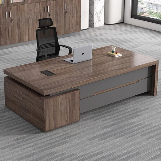 Minrui single-seat desk, simple modern boss table, high-end light luxury president table, manager desk and chair, executive desk, high-end 2.0 meter boss table