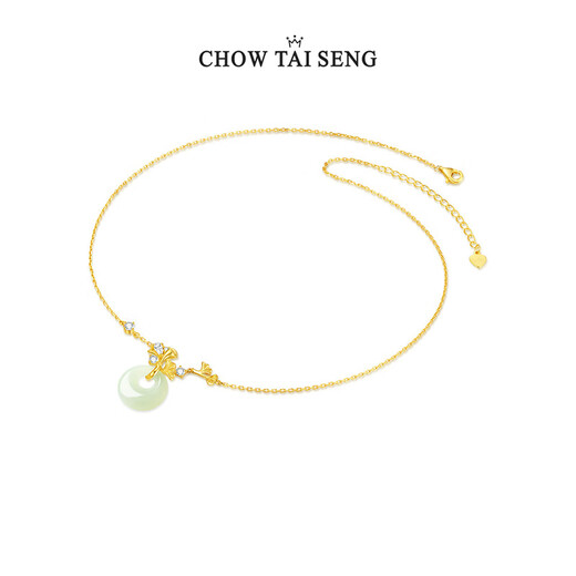 Zhou Taisheng's good luck comes and Hetian jade s925 silver necklace is a niche light luxury luxury gift for his girlfriend's birthday. Good luck comes and Hetian jade silver necklace