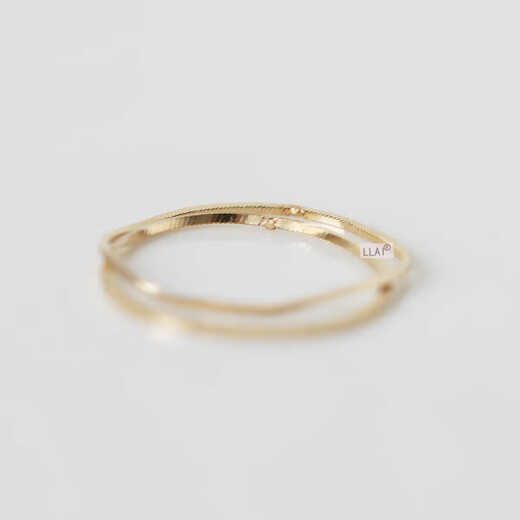Micro-gift 18K gold ring female snake bone chain soft ring very thin ring index finger knuckle ring Japanese and Korean tail ring No. 22 thickness about 0.6mm * one