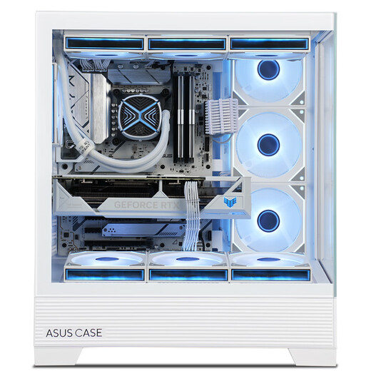 ASUS (ASUS) ASUS ROG family bucket assembly computer sea view room R7 7800X3D/R7 9800X3D barebones Tianxuan host pure white Xiaofuxue desktop computer 7800X3D barebones +32G丨Configuration three