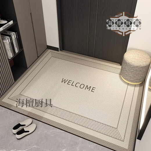 Esteras de piso de entrada de calidad importada japonesa de asunto para entradas de puerta con esteras de puerta de entrada de desgaste en espesas anti-deslizamiento para puertas para puertas sin lavar las entradas de PVC Yunyi-9856 60 cm*90 cm (el cuero limpia tan pronto como se limpia)