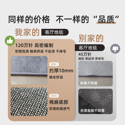 Miaopu le alfombra sala de estar 2024 NUEVA LUME LUXURA Dormitorio impermeable para el agua Lavable Lavable Simple Sofá Piso de la mesa de café 15839 140*200 cm Modelo engrosado impermeable