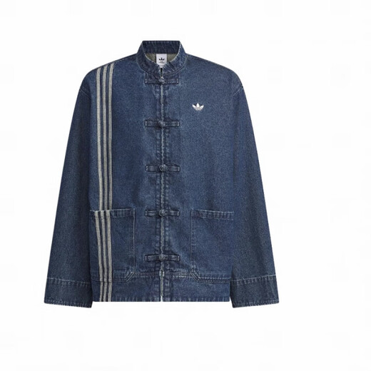 
Adidas (adidas) overseas official Clover Snake New Year couple new Chinese denim sports Tang coat JY8275JZ99 Blue JZ9928 XXS