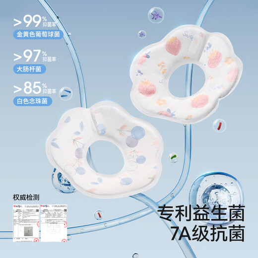 Betis disposable saliva towel baby bib newborn waterproof no-wash bib pad gauze 20 pieces blueberry