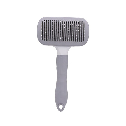 Japanese dog comb, dog hair cleaner, cat hair removal comb, Teddy Bichon needle comb to remove floating hair, square deep sea blue self-cleaning comb