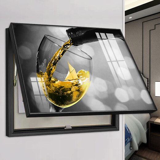Leichte Luxus abstrakte Messkasten Cover Dekorative Malerei Push-Pull Flip Distribution Box Hanging Malerei kreativer Schaltkasten Malerei Txmg4855 70*50 Cover 62*45 Gold gebürstete Aluminiumlegierung