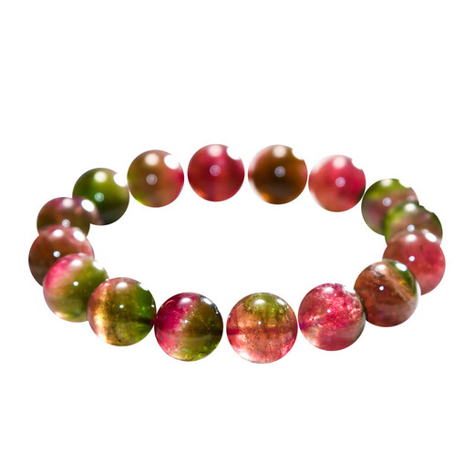 Eternal Symbol Brand Light Luxury Natural Crystal Bracelet Jewelry Brazilian Old Mine Watermelon Tourmaline Bracelet Valentine's Day Gift for Female Couples Jewelry Grade Approximately 6mm
