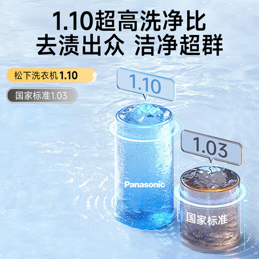 Panasonic [Recommended by Wu Lei] White Moonlight 2.0 Washing and drying set 10kg drum washing machine + heat pump dryer Frequency compressor 3E1AK+EH1015 National subsidy
