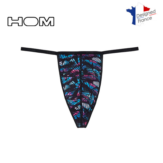 HOM French men's thong low-waist seamless sexy large single thong T-pants buttocks genuine briefs 402959 L