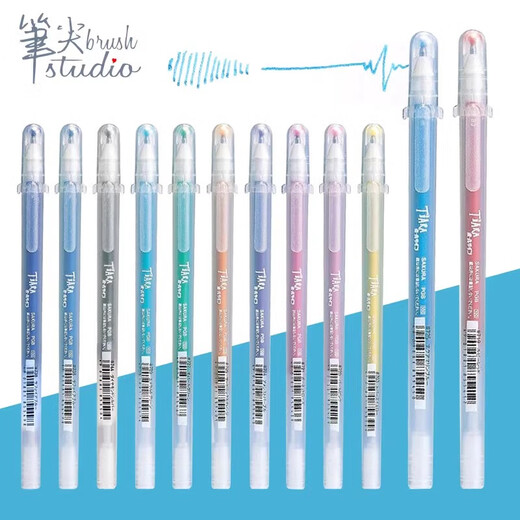 Sakura Tiara Star Sten Stifte Zodiac Sparrow Stift 12 Farbe Kritzelei Helle Farbe Geburtsstein Grußkarte Handkonto farbig neutraler Stift 724 #purple 1