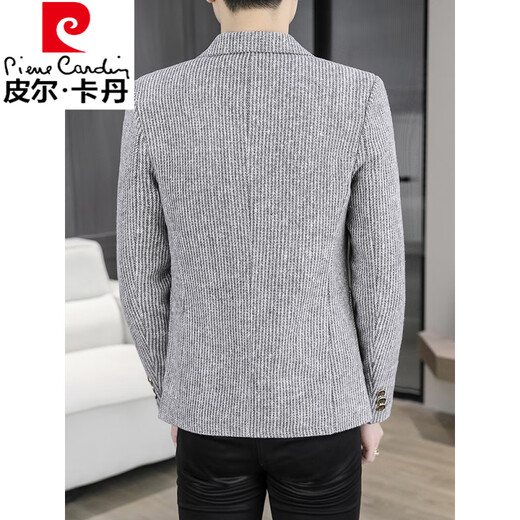 皮尔卡丹（pierre cardin）春秋季2025新款休闲西服男士韩版修身男装上衣单西青年小西装外套 咖啡色 M 90-105斤