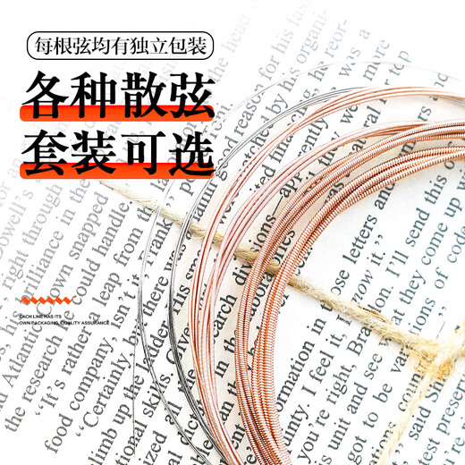 ALICE 6 1-Sace A206 Folk Song Set One-Hyun Single String Full Set Accessoires Holz Gitarren-String One-Sace (A206)