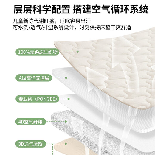 DaleBack children's mattress 1.2 2 meters spine protection zero formaldehyde type A maternal and infant youth tatami custom 4d air fiber type A maternal and infant spine protection integrated model - 21cm 200cm*180cm
