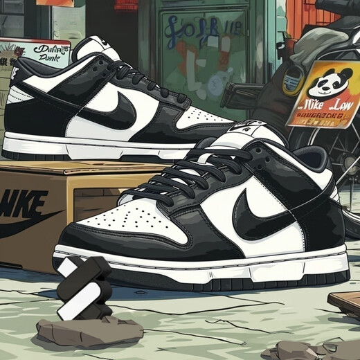 
NIKEDunkLow'White/Black' black and white board shoes DD1391-100 CW1588-100 34 Spot support and appraisal
