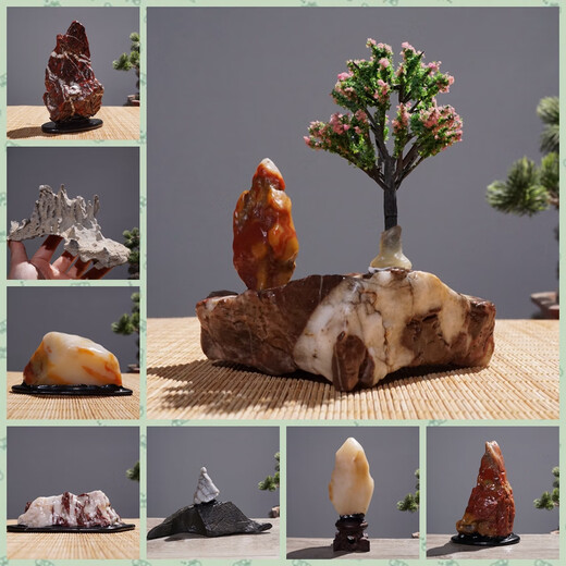 Agate raw stone ornaments 0 wind Lingshi Gobi stone color jade Taihu stone Lingbi strange stone pendant bracelet necklace Z-69 Z-693