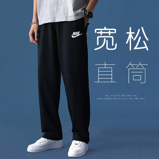 耐克（NIKE）男装运动套装夏新款休闲简约polo衫短袖T恤长裤宽松训练裤 FN3895-010+BV2767-010 两件 M