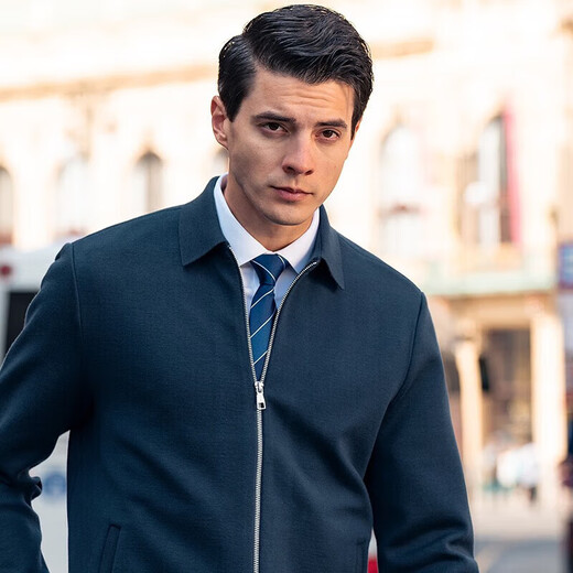 Mr. Lave Lapa Chaqueta tejida de punto para hombres Autumn y invierno de bolsillo de bolsillo de bolsillo de doble cara Be12131 gris oscuro y azul S 165