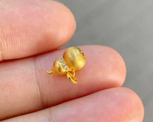 ZHIO 18k gold plated small drip ancient brushed 18k gold plated gourd accessories diy beaded bracelet small gourd pendant