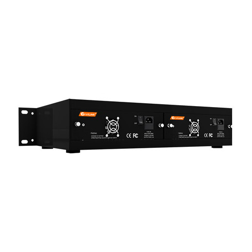 netLINK fiber optic transceiver rack 14-slot standard 19-inch 2U chassis Desktop photoelectric converter frame Dual power supply redundancy Telecom grade HTB-14AC/D One