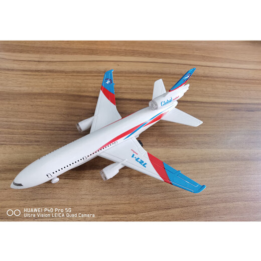 
dc10 aircraft model alloy McDonald DC10A380 Boeing 727 Huili lighting children's home decoration McDonald DC-10 red