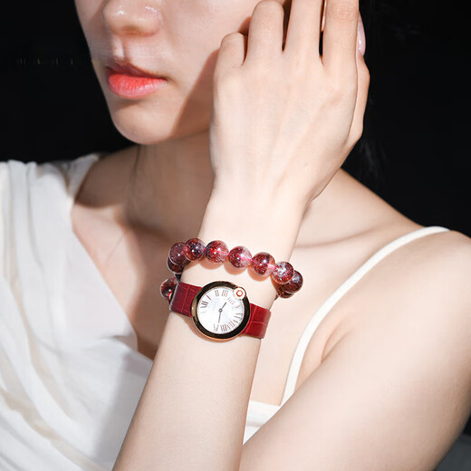 Eternal Symbol Light Luxury Brand Jewelry Grade Natural Super Seven Crystal Bracelet Men's Gold Strawberry Crystal High-end Bracelet Women's Valentine's Day Gift 7a+ About 9mm Gold Strawberry