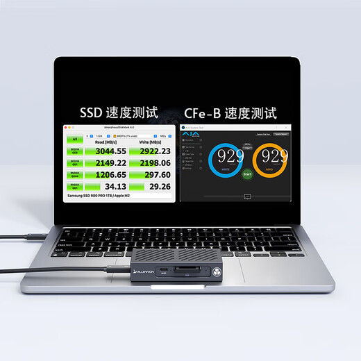 迈和伦8121B雷电3/40GB英特尔7440芯片高速NVMe固态移动硬盘盒USB4/3.2/3.0铝合金CFE-B卡读卡器静音风扇 8146B/雷电3+CFE-B免螺丝新款