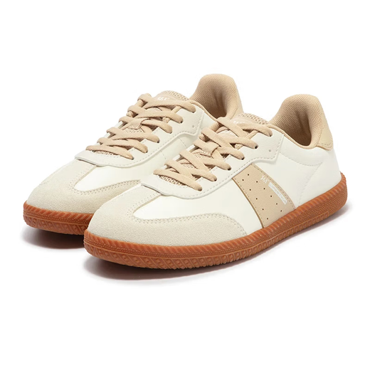 361 degree women's shoes, sports shoes, comfortable and versatile light running sports and casual shoes breathable, feather white/apricot brown [6626] 38