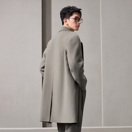 Hailan Home Hla Coat Men 24 New Light Business Classic Classic Flat Collar Pure Woll Jacke Herren Winter hwdaw4w003a Khaki 06 180/96a Empfohlen 151 ~ 164Jin [Jin gleich 0,5 kg] xl