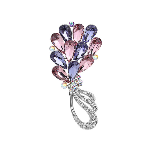 Oppenheim benheart Danish flower brooch high-end exquisite fashion light luxury pin suit coat accessories corsage brooch-flower gradient purple