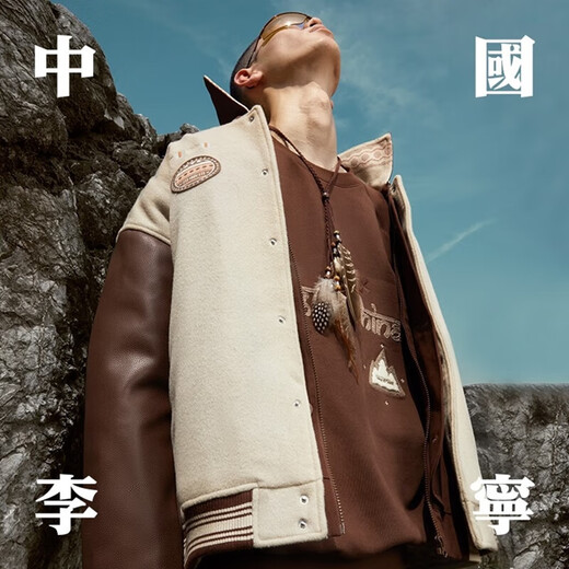 李宁卫衣男女款2024秋季新款时尚系列运动宽松休闲套头衫AWDT693 土褐色AWDT693-3 S  165