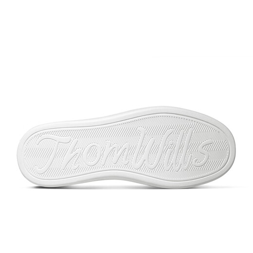 Thom Wills Ice Crack Dicke Sohle Schuhe Männer Trainerschuhe echte Leder erhöhte atmungsaktive lässige und vielseitige Sportarten weiße Schuhe Männer vier Jahreszeiten G841 (Stoff innerlich) 46 /10 Größe