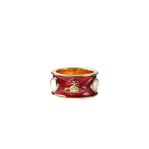 Vivienne Westwood Queen Mother West Authentic Wide Version Saturn Ring Queen Mother King Ring Red S