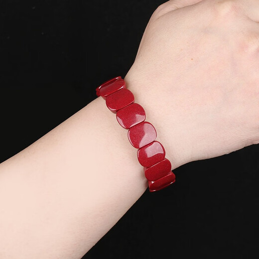 Vanden natural cinnabar bracelet, purple gold sand bracelet, birth year red bracelet, high purity bracelet bracelet, gift for girlfriend, 16 pieces for men