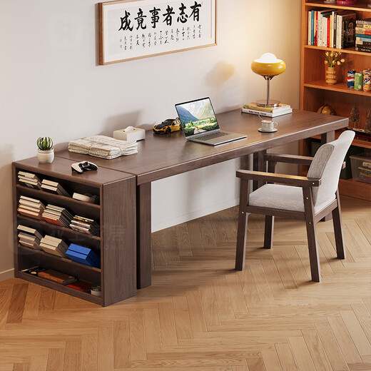 Kao Massivholz Tisch mit kleinen Bücherregal-Bücherregal-Store-Regal Wandlagerschrank bodenhöre kleines Bücherregal #681 Holzfarbe