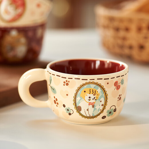 Siyue Cat Cup Set Ceramic Mug Coffee Cup Gift Box New Home Move-In New Wedding Engagement Gift for Best Friend