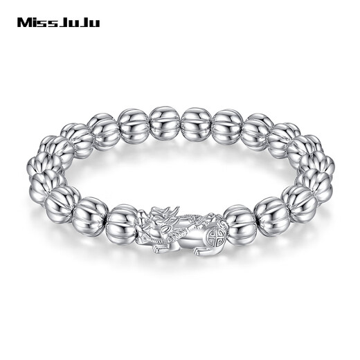 Miss JuJu pt950 platinum bracelet for men, high-quality platinum, domineering and lucky, Pixiu ball beads bracelet looks thicker. All Specifications will be based on the actual weight. The amount will be refunded if the amount is less.